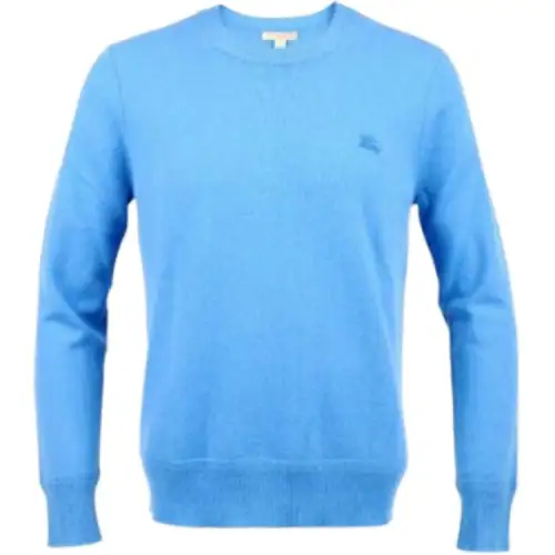 Burberry Sweaters Men's Blue Crew Neck Moderate Other
