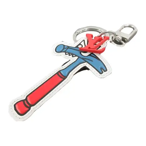 LOUIS VUITTON Leather Canvas Charms Unisex