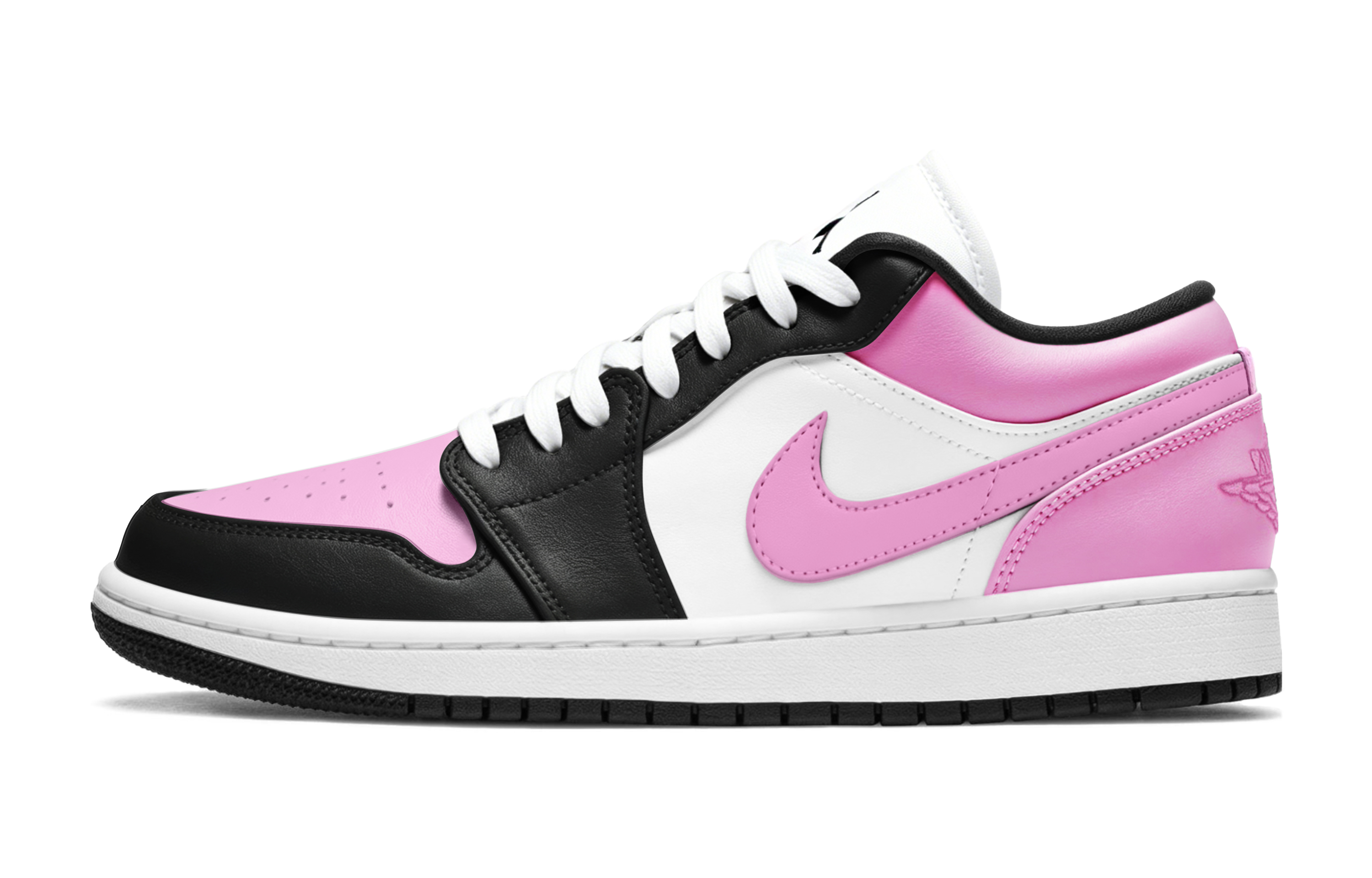 Jordan Air Jordan 1 Fashion Low top Vintage Basketball Shoes Unisex Black White Pink