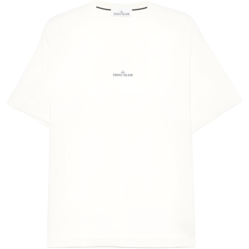 Мужская футболка STONE ISLAND SCAN CAMO SS25 (белая)