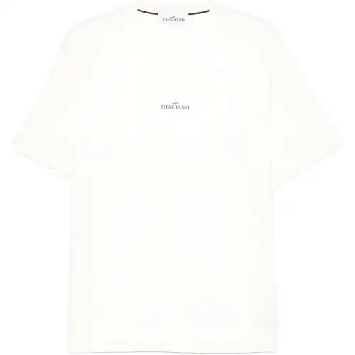STONE ISLAND Logo Printed Crewneck T Shirt