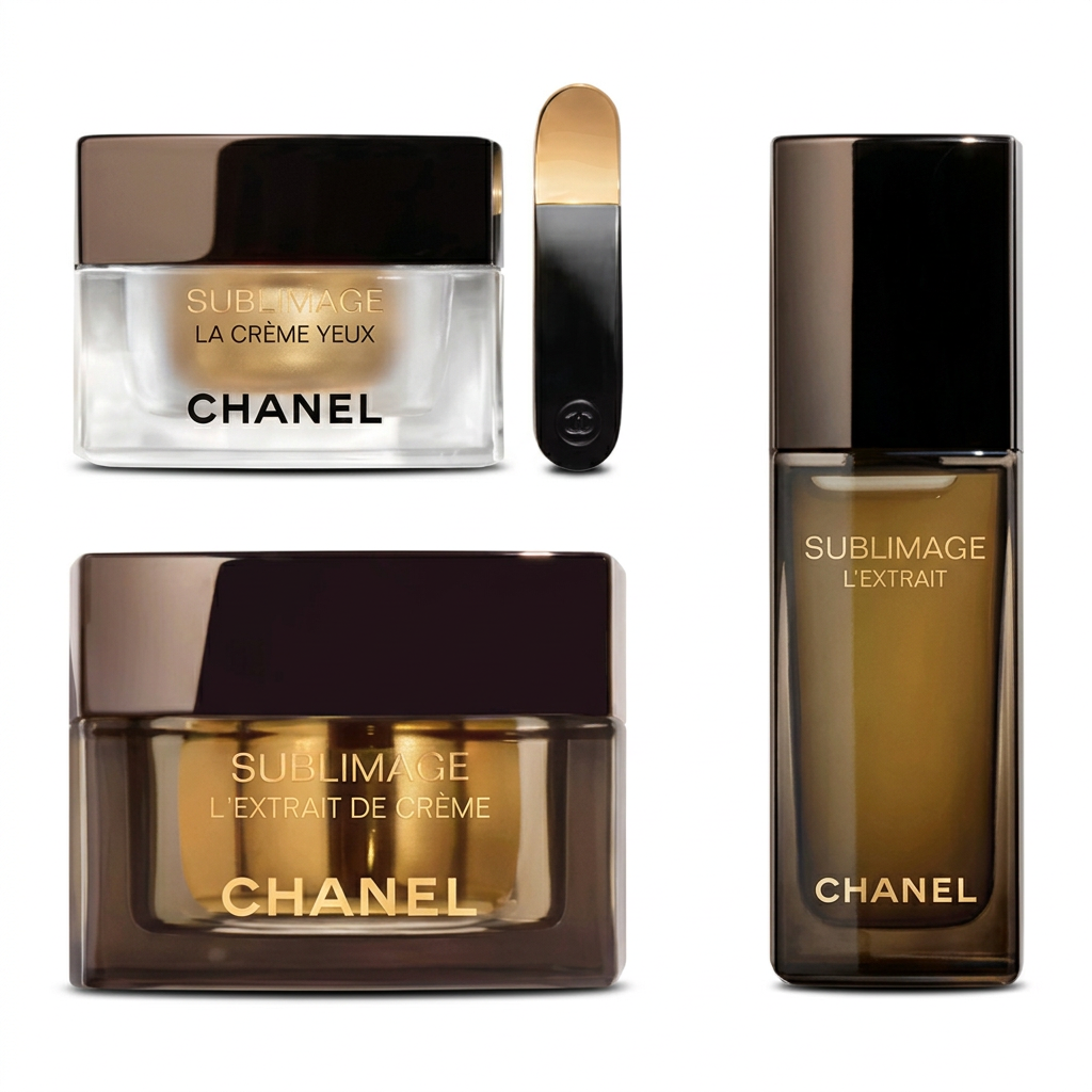 Набор уходовой косметики Chanel Sublimage (черно-золотой)