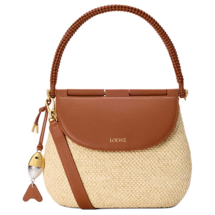 Женская сумка LOEWE Pescador (бежево-коричневая)