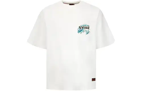 EVISU Drop Shoulder Sleeve T-Shirt Men's