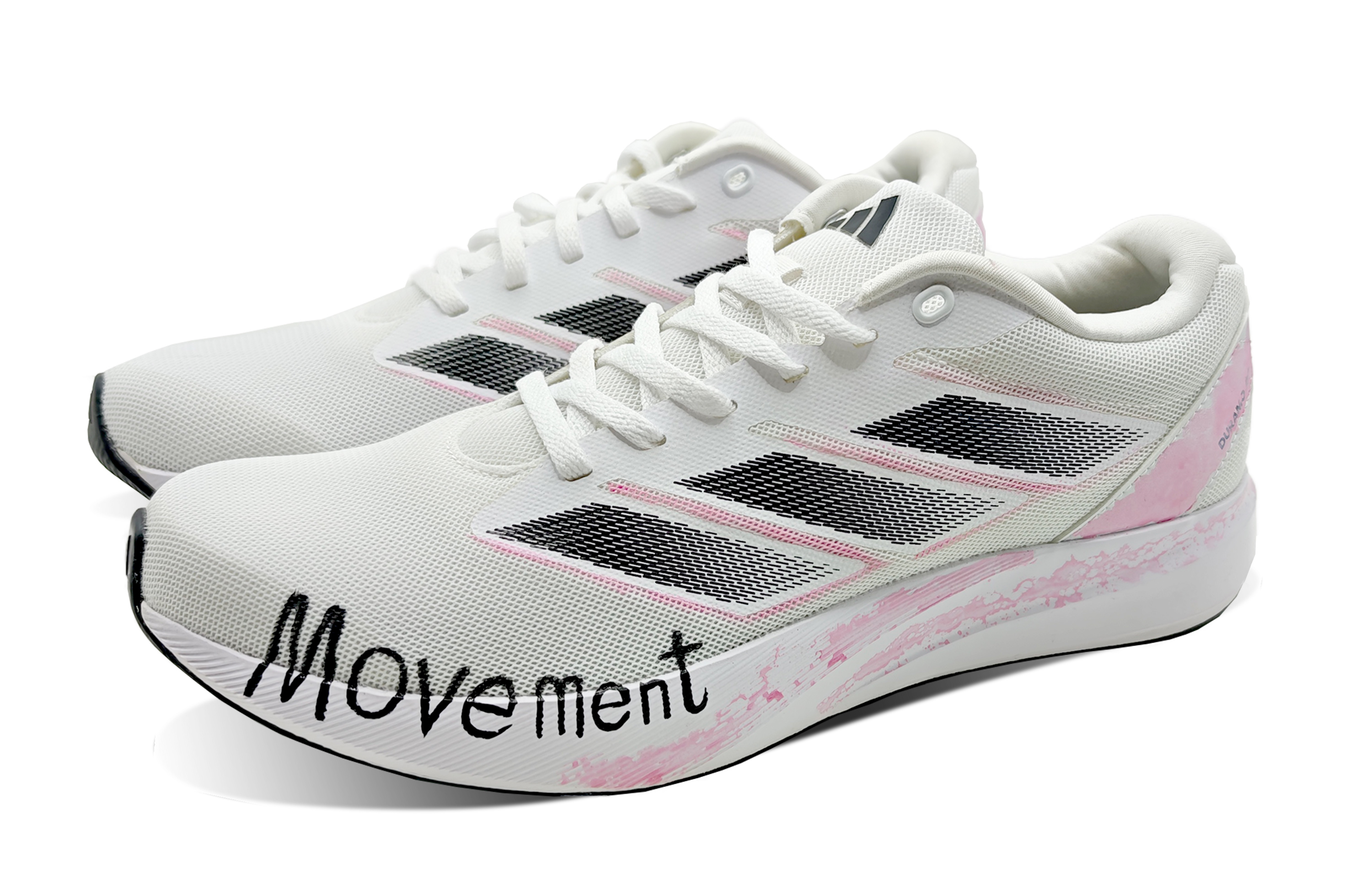 Adidas Duramo RC Cushioning Slip Resistant Breathable Low top Physical Fitness Test & Exam Running Shoes Unisex Pink