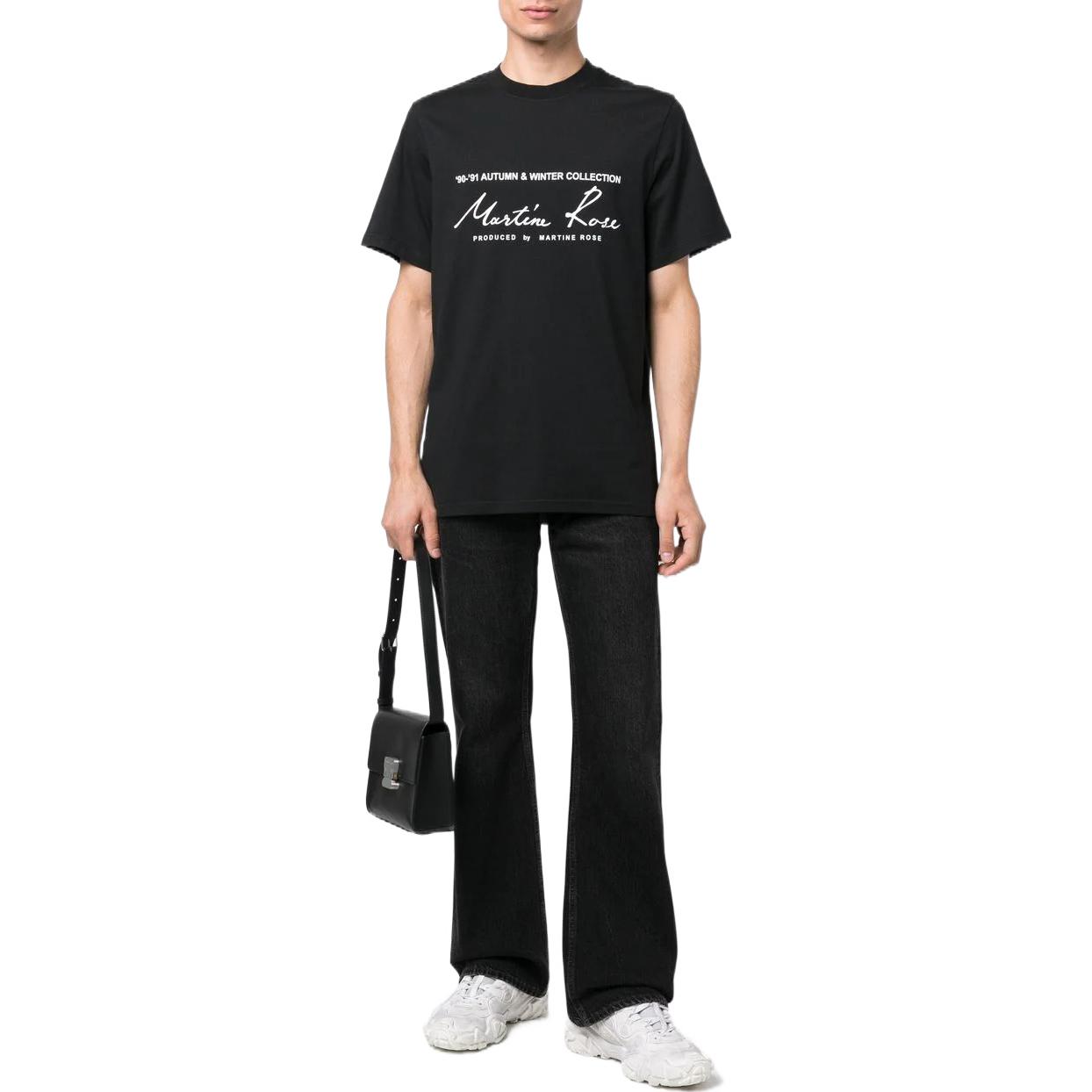 Футболка Martine rose FW22 LogoT (черная) — Черный — фото 4