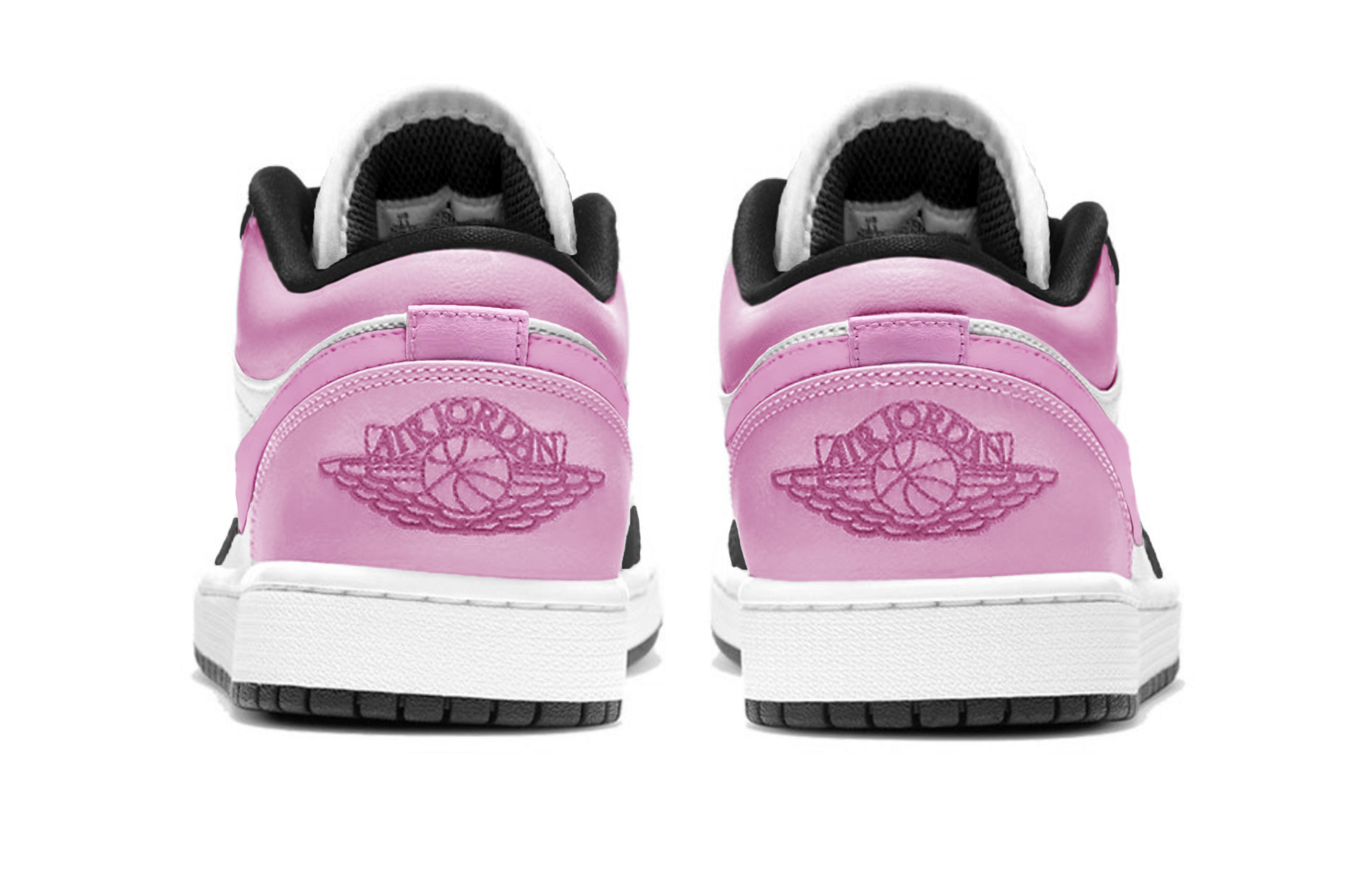 Jordan Air Jordan 1 Fashion Low top Vintage Basketball Shoes Unisex Black White Pink