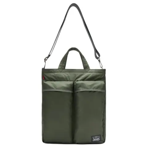 Levi's Nylon Tote Handbags Men's Olive Green