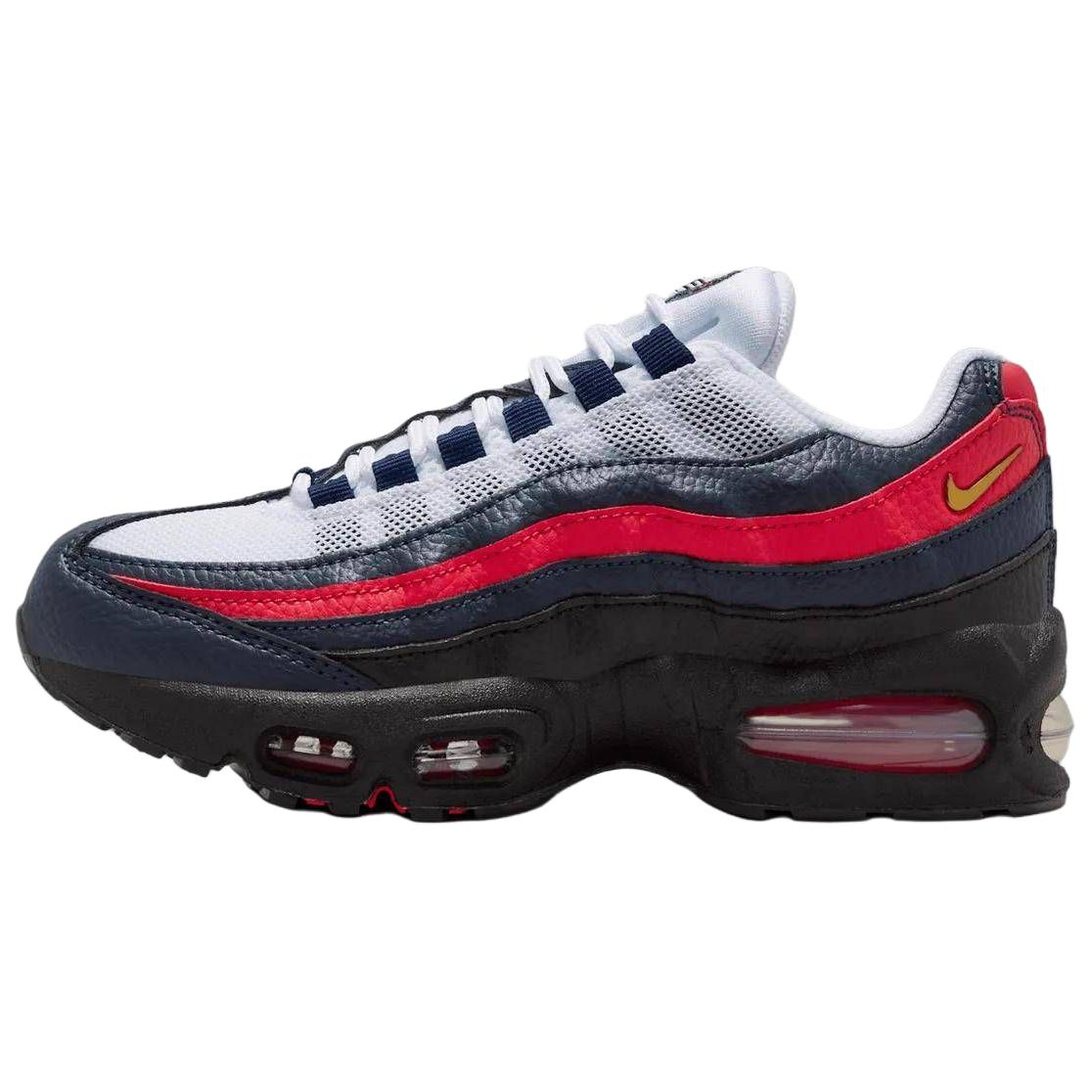 Детские кроссовки Nike Air Max 95 (бело-сине-красные)