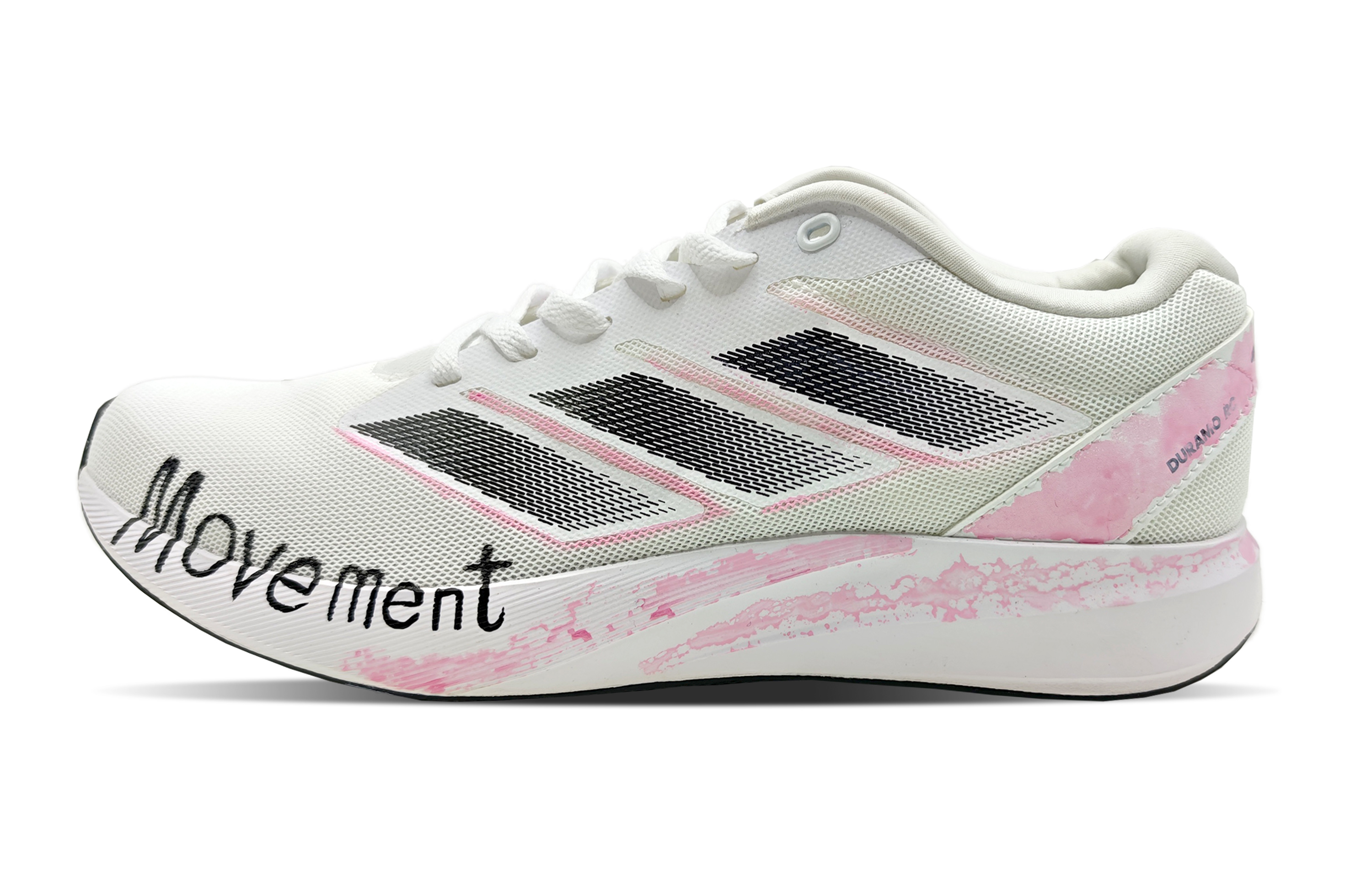 Adidas Duramo RC Cushioning Slip Resistant Breathable Low top Physical Fitness Test & Exam Running Shoes Unisex Pink