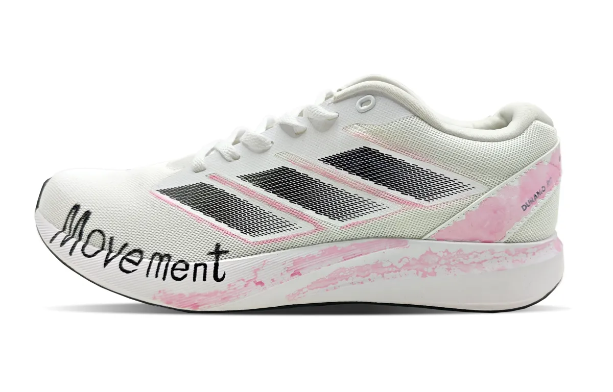 Adidas Duramo RC Cushioning Slip Resistant Breathable Low top Physical Fitness Test & Exam Running Shoes Unisex Pink