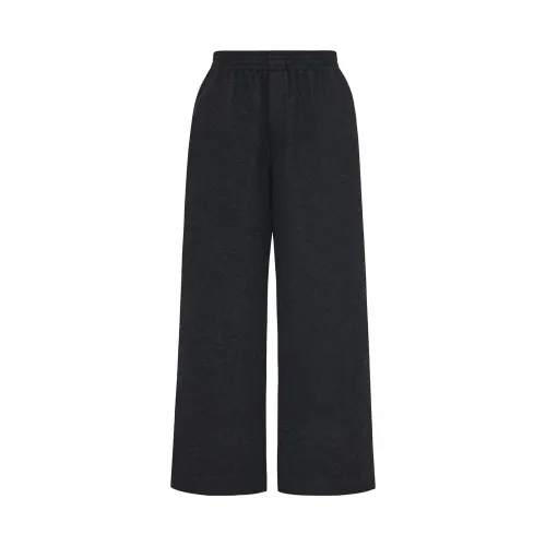 THE ROW Casual Pants Men's Dark Gray Moderate Wide Leg Pants