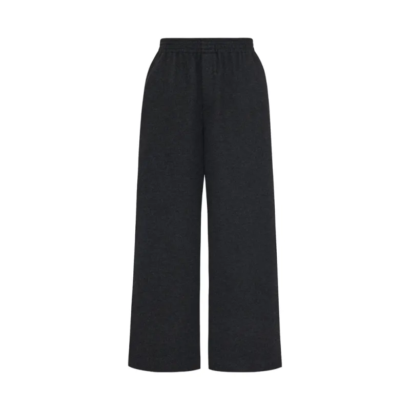 THE ROW Casual Pants Men's Dark Gray Moderate Wide Leg Pants