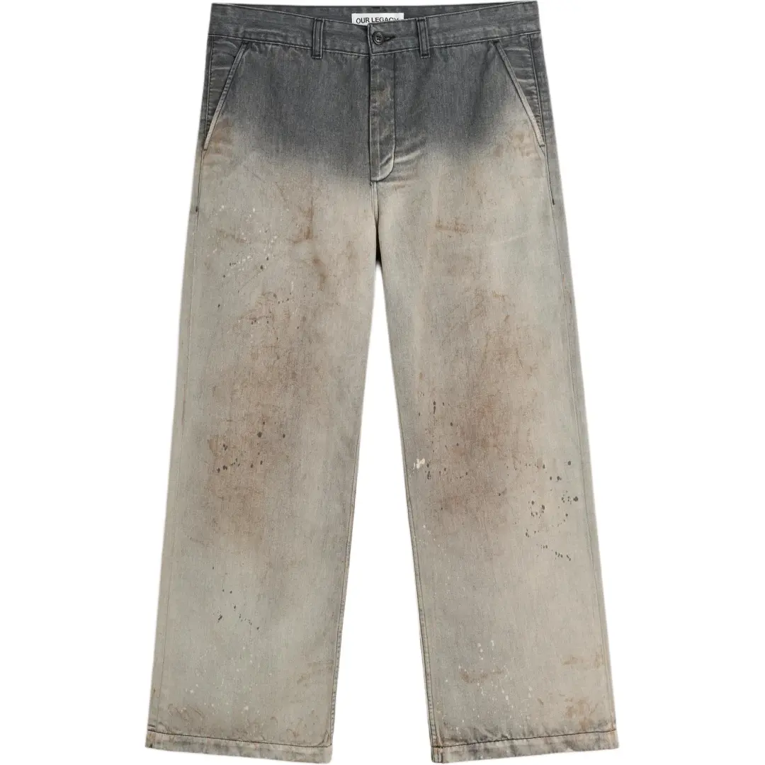 OUR LEGACY Jeans Men's Gray Wide Leg Pants