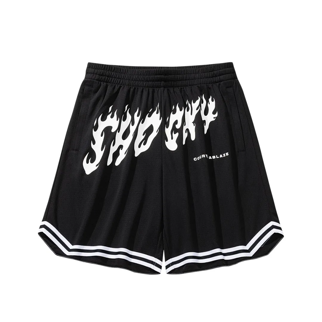 Anta Knitted Fabric Competition Sports Shorts Men's Basic Black 3