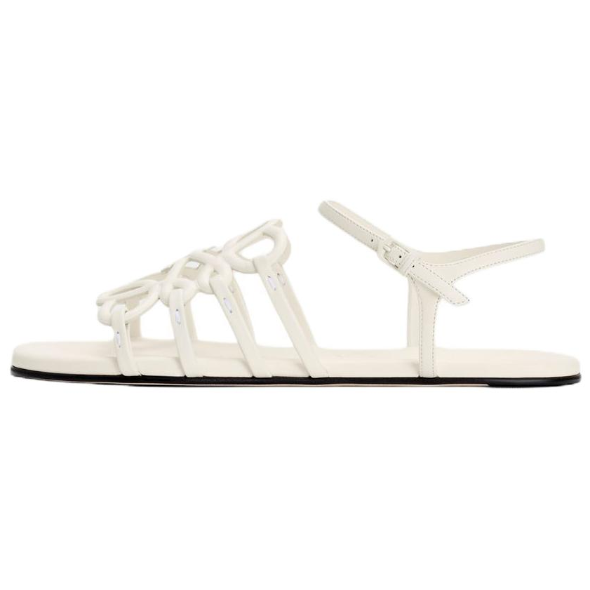 Женские сандалии LOEWE LOEWE Petal Anagram 0.5cm (белые)