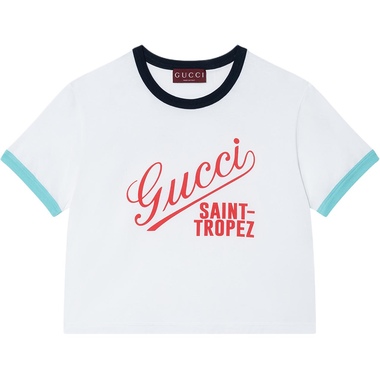 Женская футболка Gucci (белая)