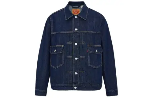 Levis Denim Jackets Unisex Lapel Moderate Straight Fit