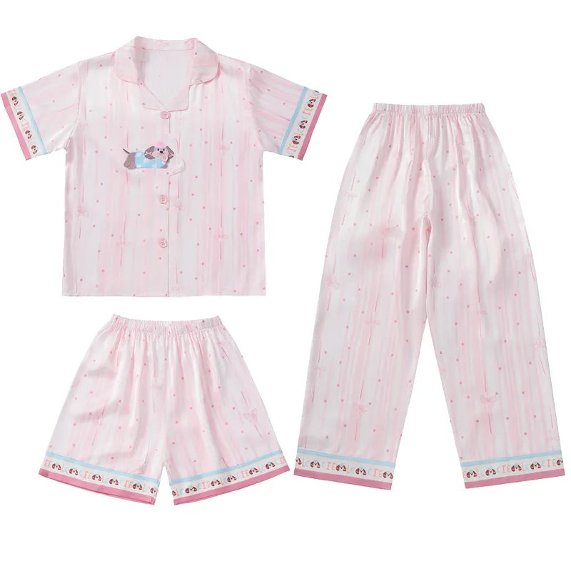 Disney Kids Loungewear Sets Lapel Thin Skirt Set