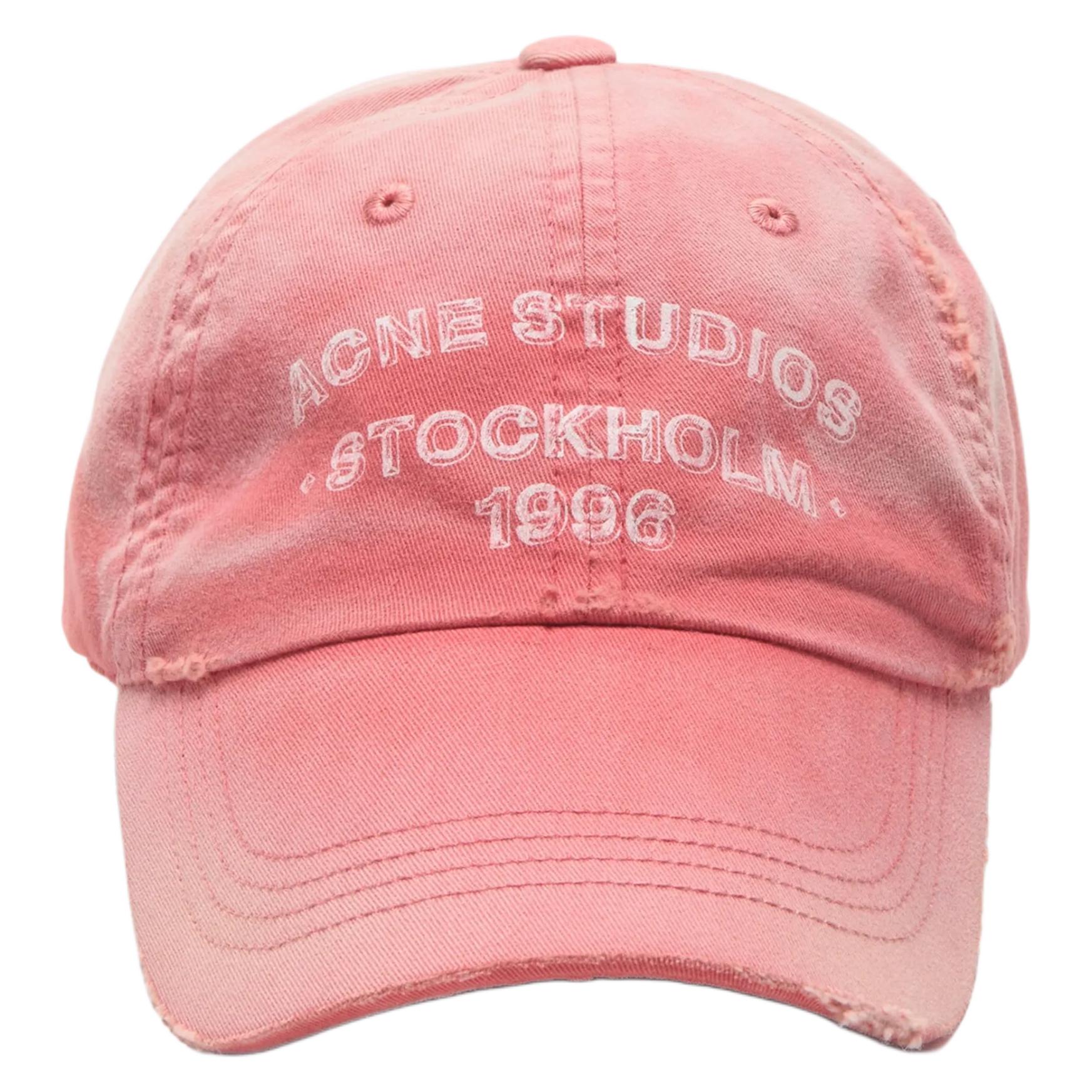 Женская кепка Acne Studios logo (красная)