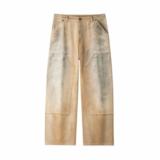 OFF-WHITE Американские уличные потертые белые чернила, модные, легкие, роскошные, модные, универсальные, с множеством карманов, рабочая одежда, повседневные брюки и джинсы, одинаковый стиль для мужчин и женщин, цвет хаки