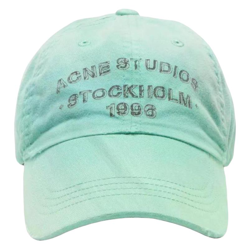 Кепка Acne Distressed Logo (мятная)