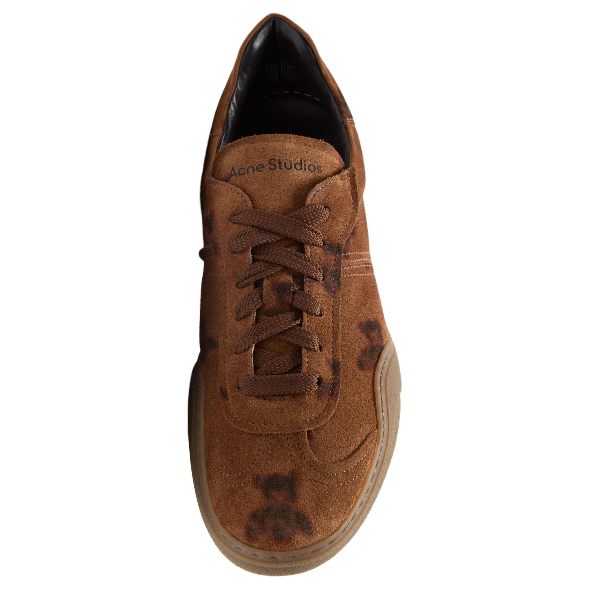 Женские кеды Acne Studios (коричневые) — фото 3
