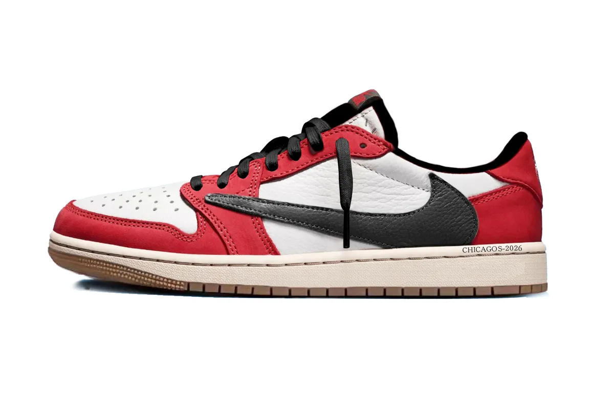 Jordan x Travis Scott Air Jordan 1 Chicago Travis Scott X AJ1 Low Classic Abrasion Resistant Low top