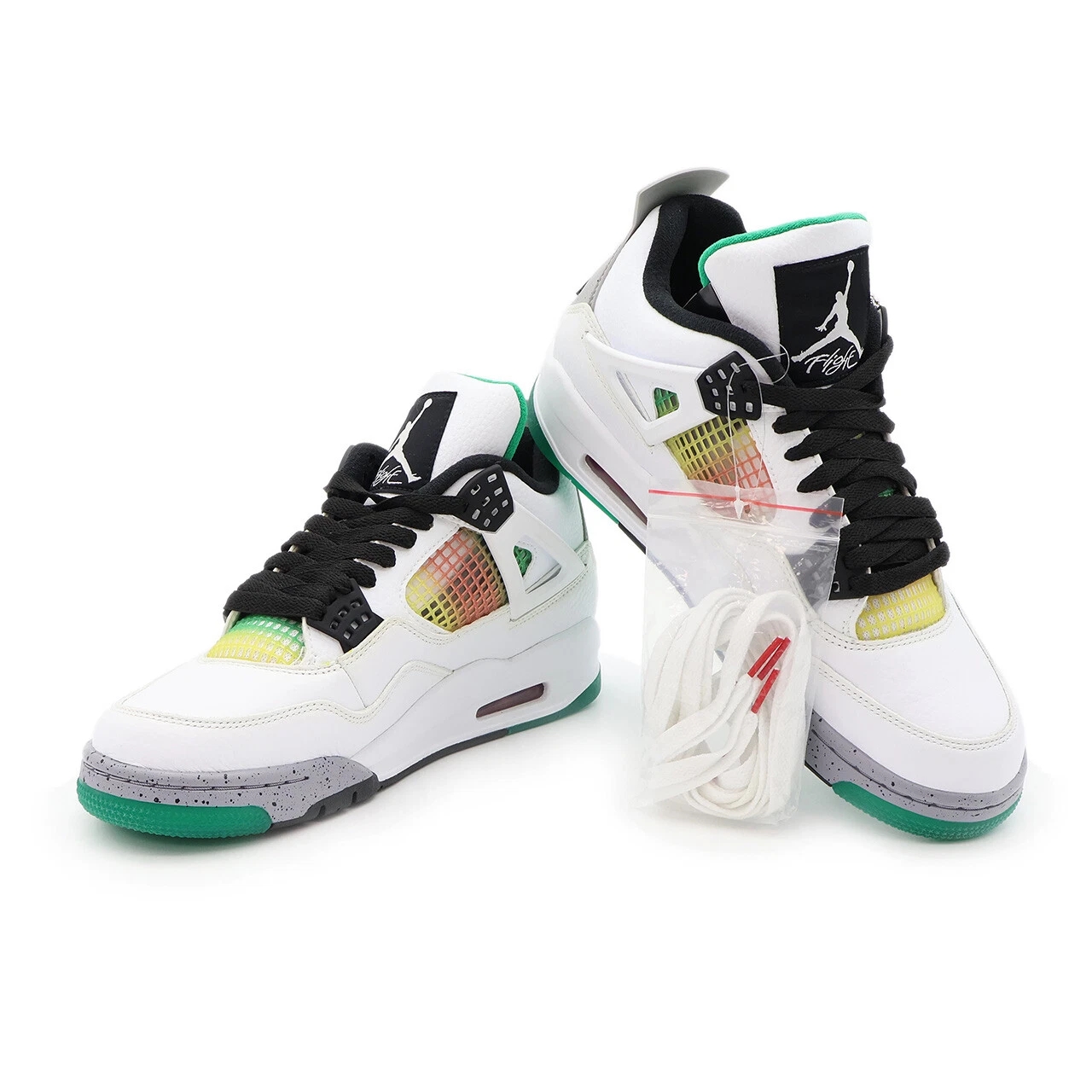Женские кроссовки Jordan Air Jordan 4 retro lucid green (белыйзеленый) — Белыйзелёный — фото 8