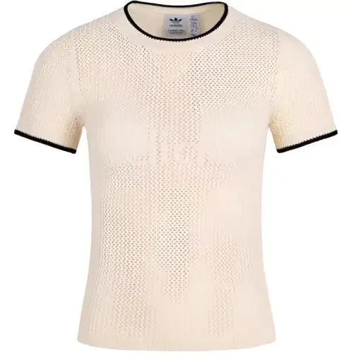 Adidas Women's Premium Crochet Cali T Shirt Wonder White