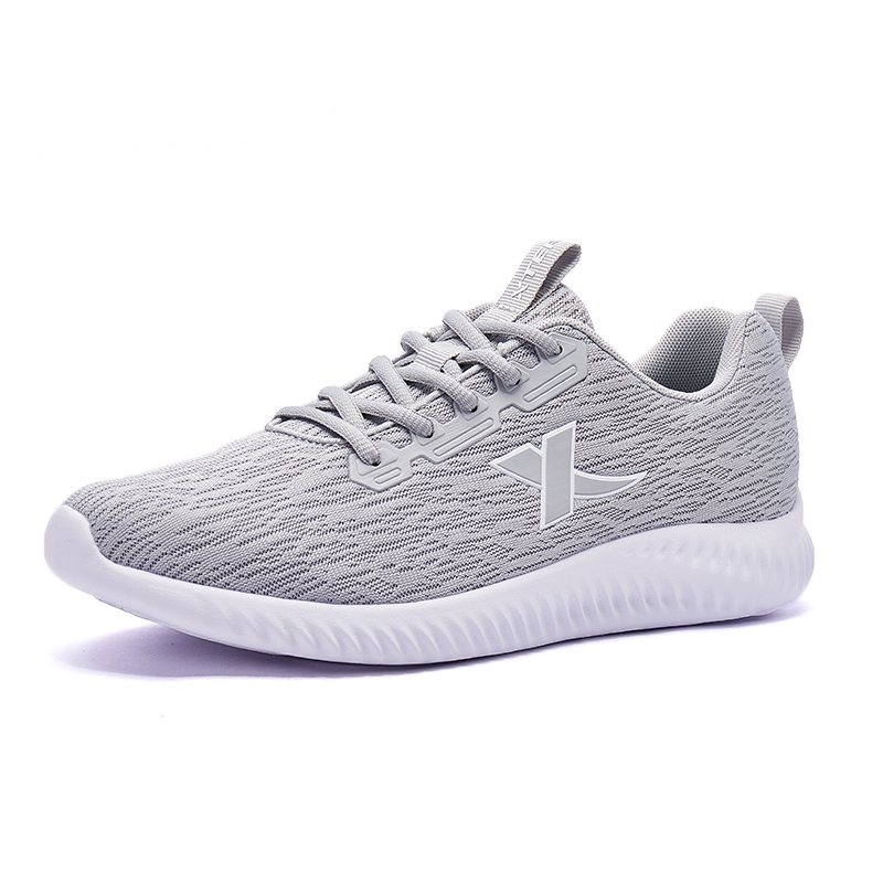 XTEP Cushioning Slip Resistant Lightweight Rebound Low top Running Shoes Men’s Gray White