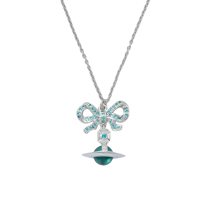 Подвеска Vivienne Westwood (серебристо-бирюзовая)
