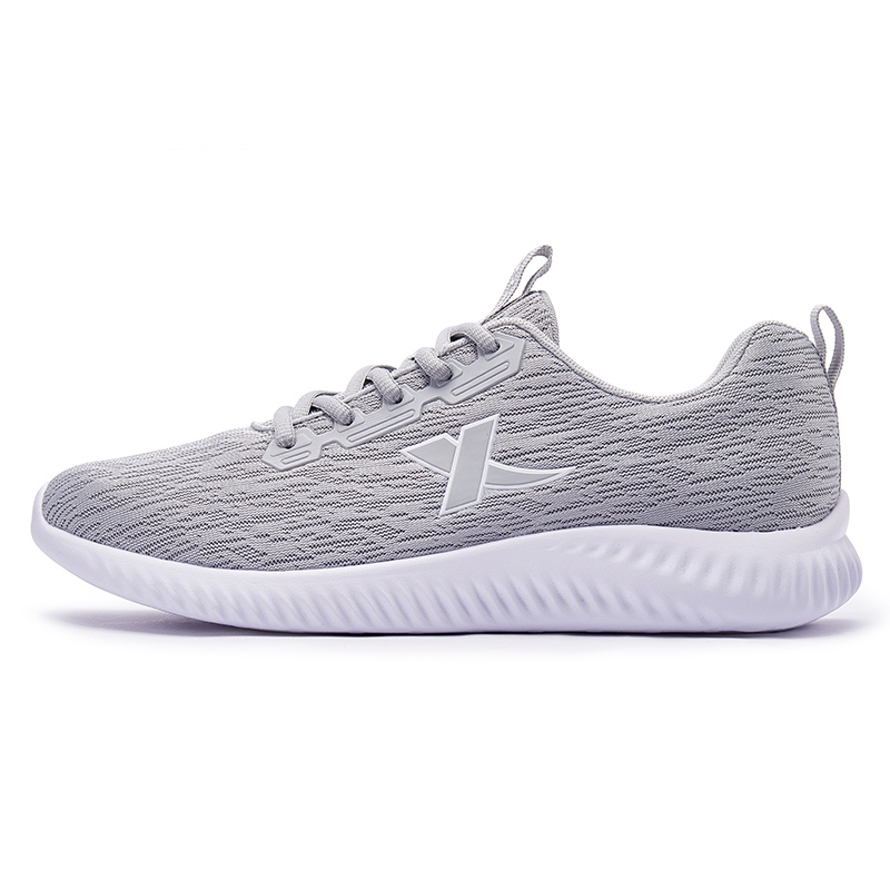 XTEP Cushioning Slip Resistant Lightweight Rebound Low top Running Shoes Men’s Gray White
