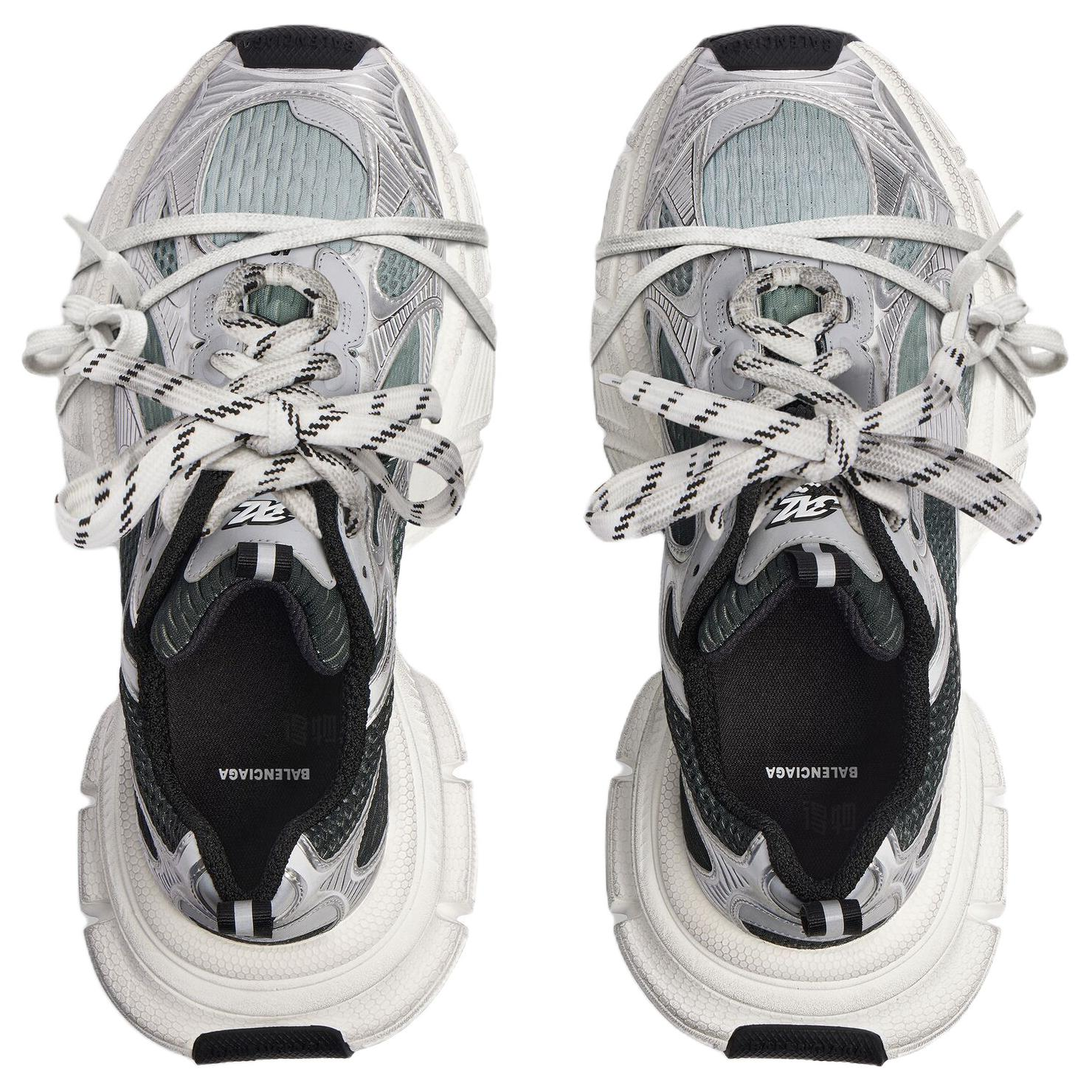 Женские кроссовки Balenciaga 3XL GRADIENT (серебряные) — фото 5
