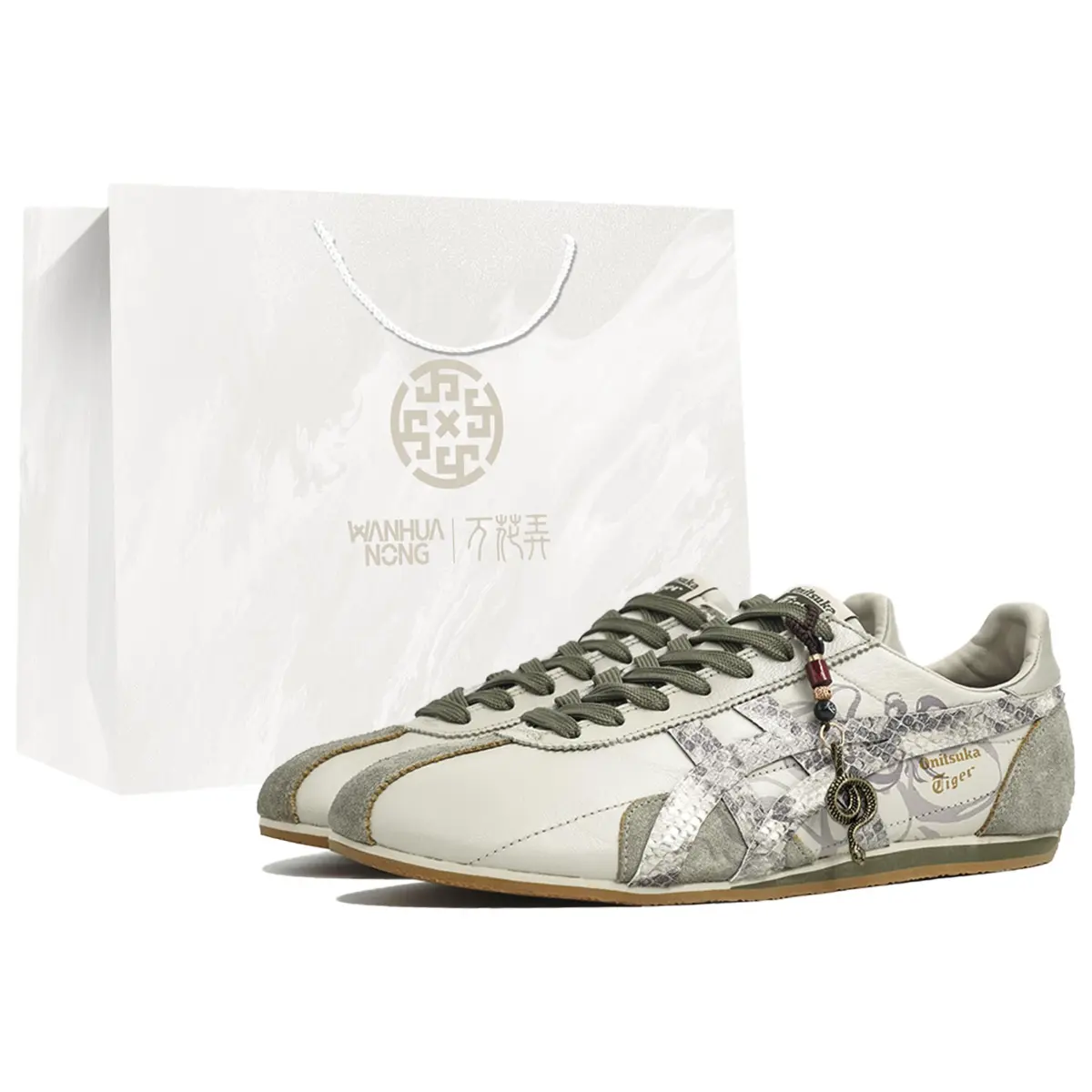 Onitsuka Tiger Runspark Wishing You A Prosperous Journey, Shopping Bag Abrasion Resistant Abrasion Resistant Low top