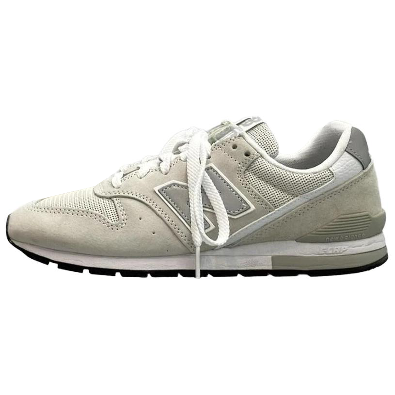 New Balance NB 996 Comfortable and versatile fabric synthetic leather low-top running shoes for men and women, ivory white, D wide