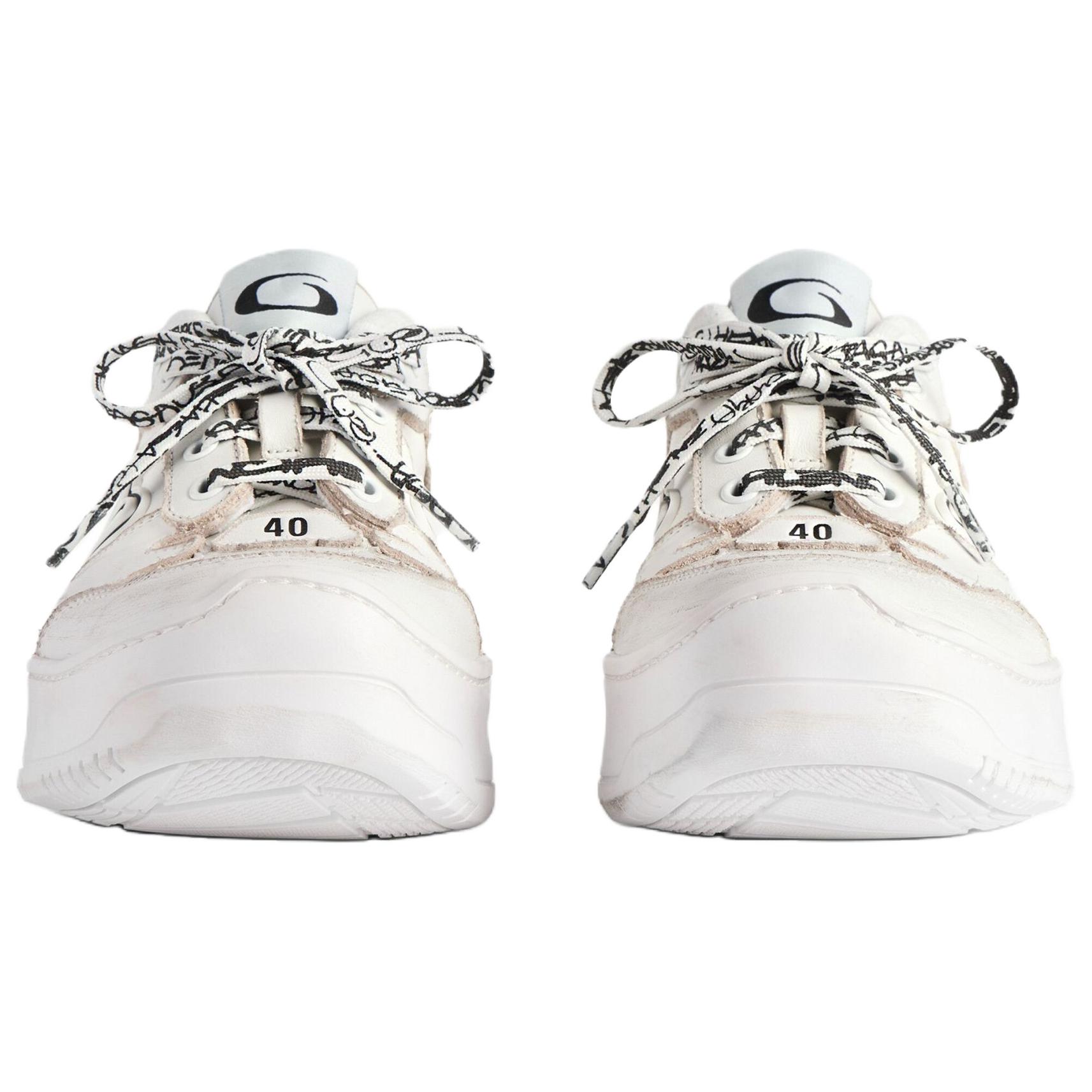 Женские кеды Balenciaga Hamptons 4.5cm (белые) — фото 5