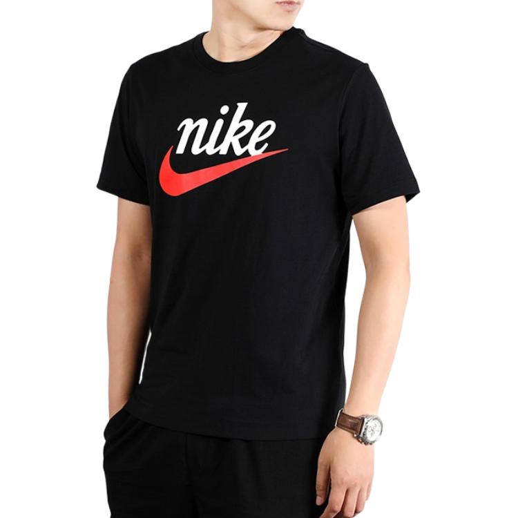 Мужская футболка Nike Tee Logo (черная) — фото 4