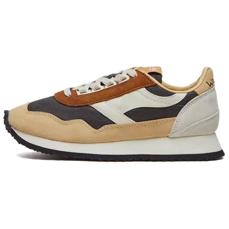 Norman Walsh Suede, Nylon Low top Running Shoes Unisex Black Beige