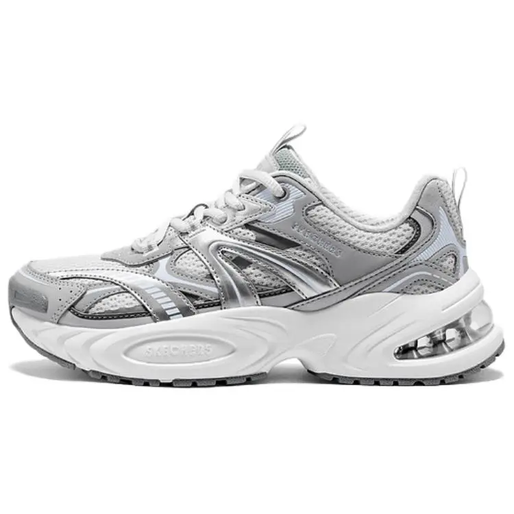 Skechers UNO RYZE Low top Chunky Sneakers Women's Silver Gray Blue