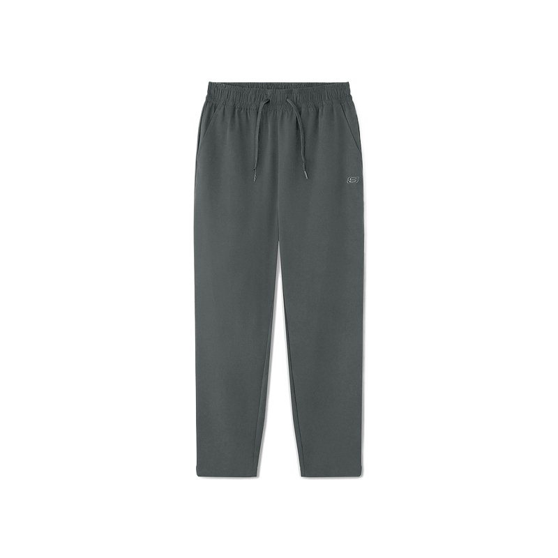 Skechers Skechers lace-up solid color smooth breathable texture fabric moisture-wicking and lazy straight version fit three-dimensional tailoring modified leg shape upper body casual and comfortable daily commuting light business versatile casual pants men's smoke gray