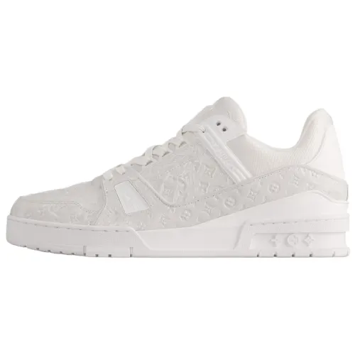 LOUIS VUITTON Trainer Low top Skateboard Shoes Men's White