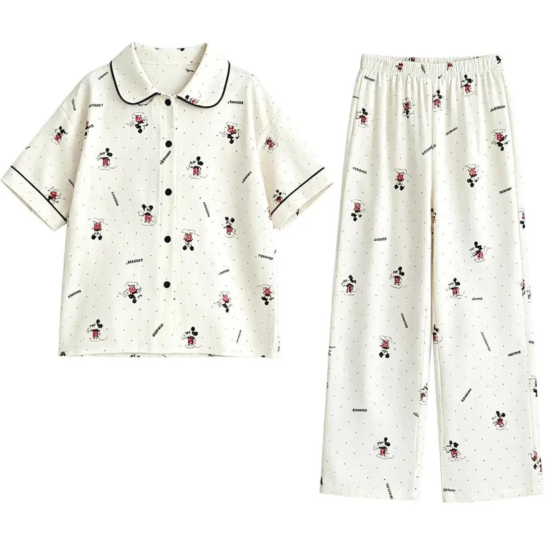 Disney Kids Loungewear Sets Lapel Thin Skirt Set