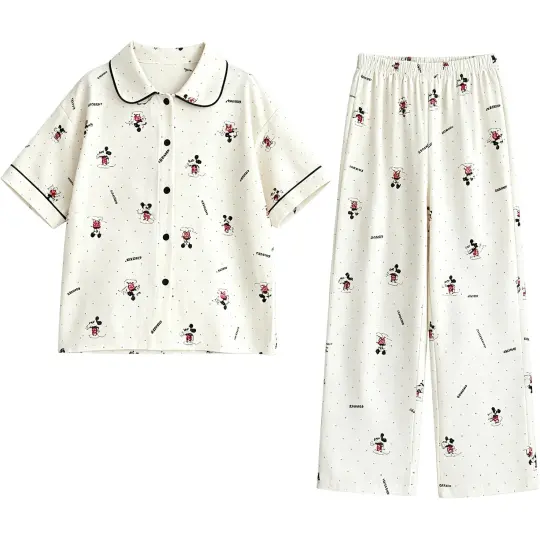 Disney Kids Loungewear Sets Lapel Thin Skirt Set