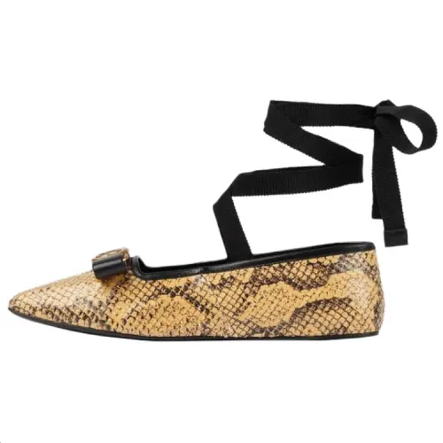 GUCCI Rhyton Leather Women's Casual Shoes Women's Light Umber