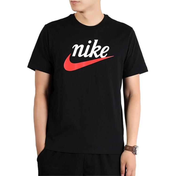 Мужская футболка Nike Tee Logo (черная) — фото 3
