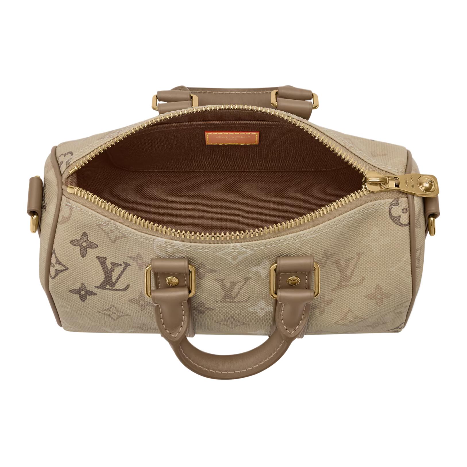 Мужская сумка Louis Vuitton LOUIS VUITTON keepall BANDOULIÈRE 25 Monogram Surplus 25 (бежевая) — фото 4