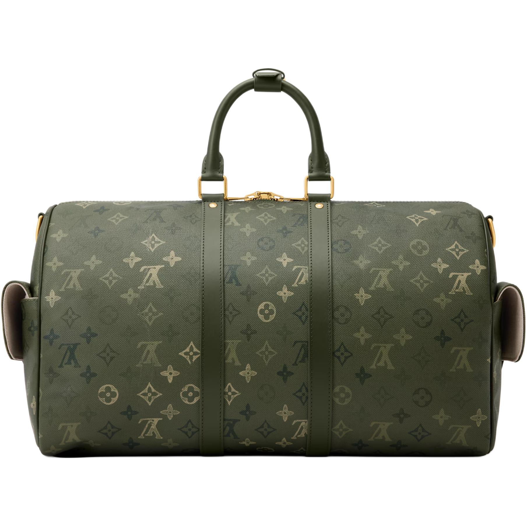 Мужская сумка Louis Vuitton LOUIS VUITTON keepall BANDOULIÈRE 45 Monogram Surplus (хаки) — фото 3