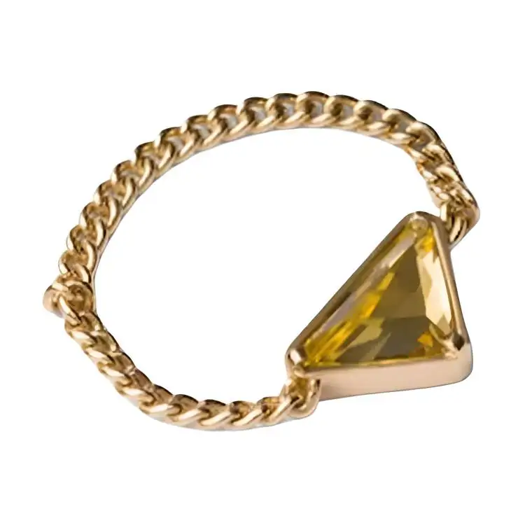 PRADA Rings Women's Gold/Green Quartz Color