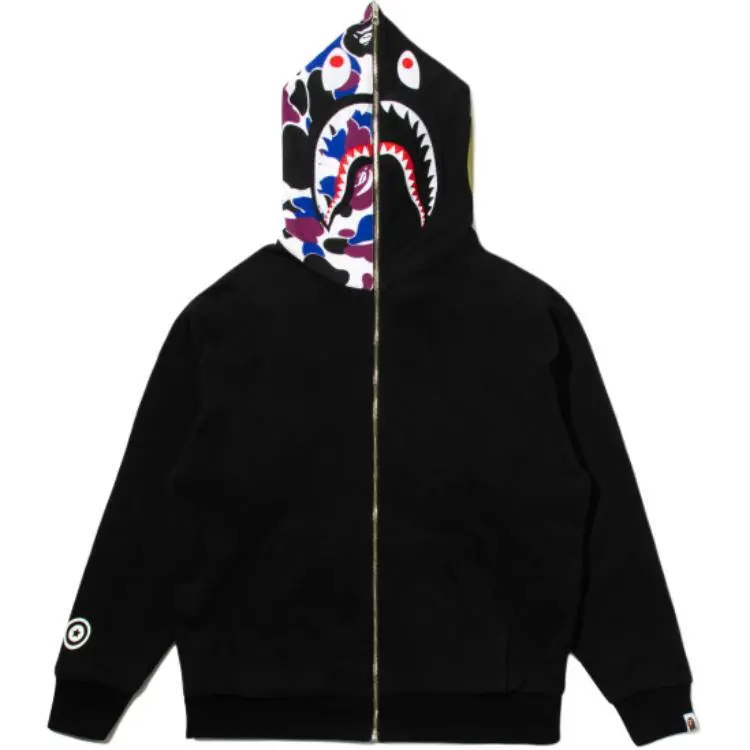 A BATHING APE Hk 20th Anniv Reversible Shark Full Zip Hoodie Sweatshirt Men's